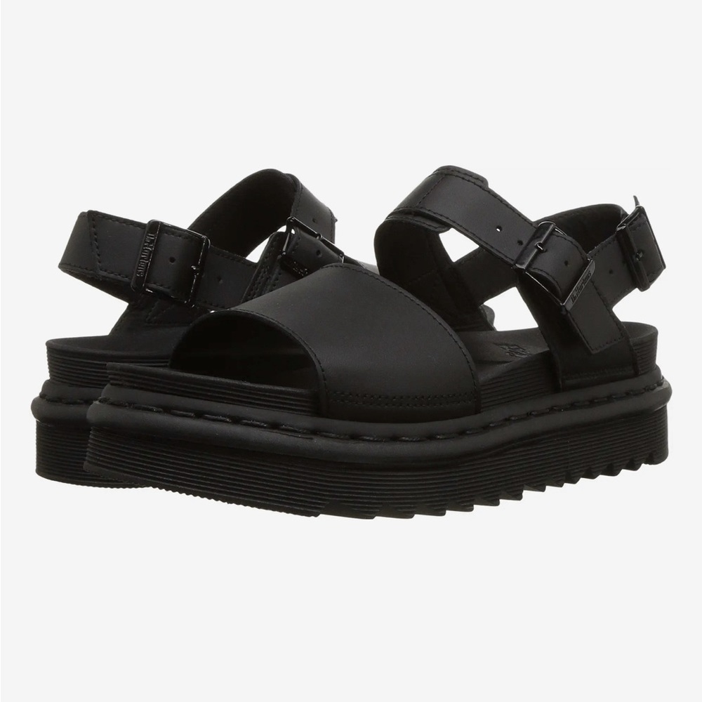 Dr. Martens Black Voss Sandals